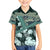 Hawaii Plant Kalo Family Matching Off Shoulder Short Dress and Hawaiian Shirt Hawaiian Tapa Pattern LT05 Son's Shirt Green - Polynesian Pride