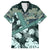 Hawaii Plant Kalo Family Matching Puletasi and Hawaiian Shirt Hawaiian Tapa Pattern LT05 Dad's Shirt - Short Sleeve Green - Polynesian Pride