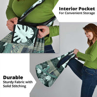 Hawaii Plant Kalo Grocery Bag Hawaiian Tapa Pattern