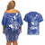 Northern Mariana Islands Couples Matching Off Shoulder Short Dress and Hawaiian Shirt Chamorro Warrior Tribal Pattern