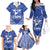 Northern Mariana Islands Family Matching Off The Shoulder Long Sleeve Dress and Hawaiian Shirt Chamorro Warrior Tribal Pattern