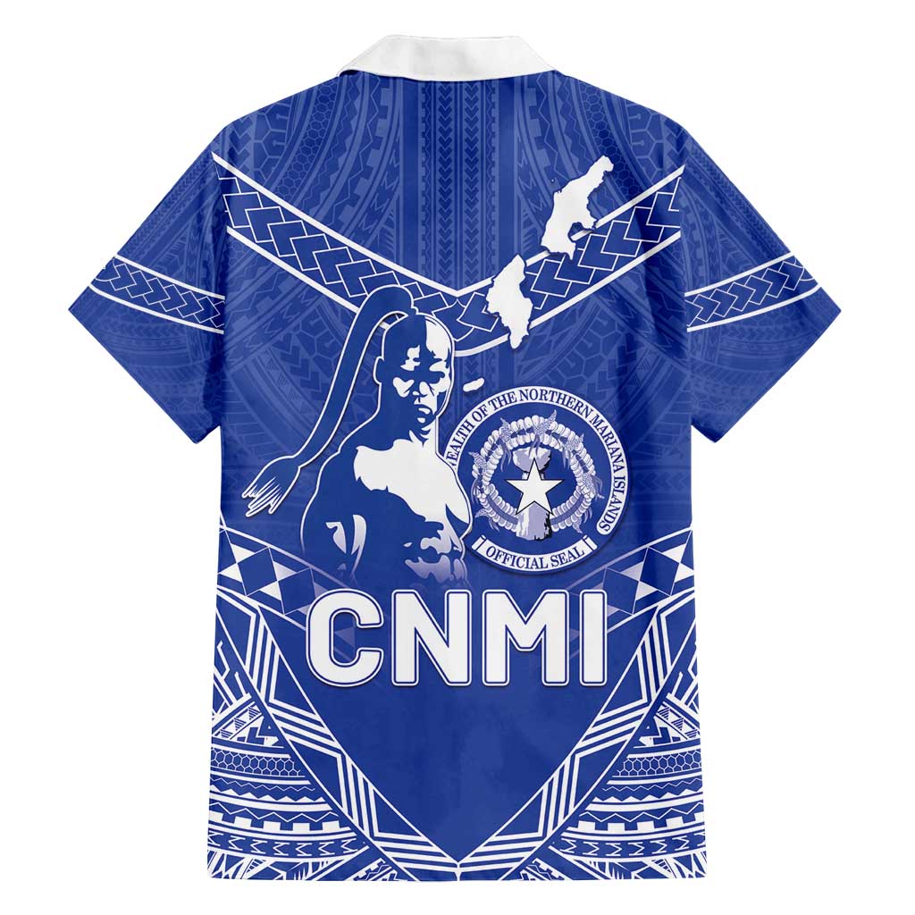 Northern Mariana Islands Family Matching Off Shoulder Short Dress and Hawaiian Shirt Chamorro Warrior Tribal Pattern