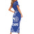 Northern Mariana Islands Family Matching Short Sleeve Bodycon Dress and Hawaiian Shirt Chamorro Warrior Tribal Pattern