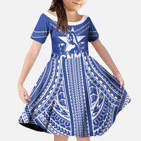 Northern Mariana Islands Family Matching Summer Maxi Dress and Hawaiian Shirt Chamorro Warrior Tribal Pattern