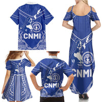 Northern Mariana Islands Family Matching Summer Maxi Dress and Hawaiian Shirt Chamorro Warrior Tribal Pattern