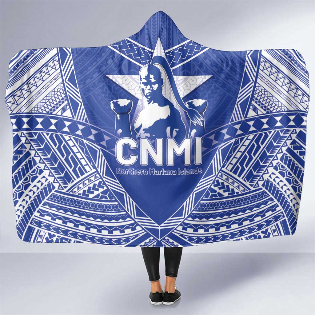 Northern Mariana Islands Hooded Blanket Chamorro Warrior Tribal Pattern