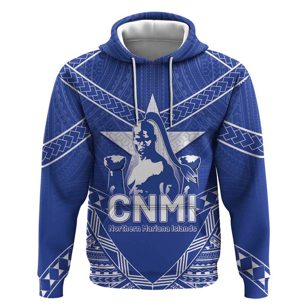 Northern Mariana Islands Hoodie Chamorro Warrior Tribal Pattern