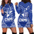 Northern Mariana Islands Hoodie Dress Chamorro Warrior Tribal Pattern