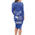 Northern Mariana Islands Long Sleeve Bodycon Dress Chamorro Warrior Tribal Pattern