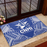 Northern Mariana Islands Rubber Doormat Chamorro Warrior Tribal Pattern