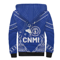 Northern Mariana Islands Sherpa Hoodie Chamorro Warrior Tribal Pattern LT05 - Polynesian Pride