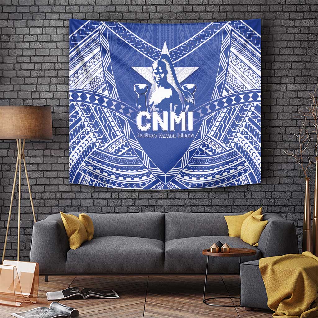 Northern Mariana Islands Tapestry Chamorro Warrior Tribal Pattern