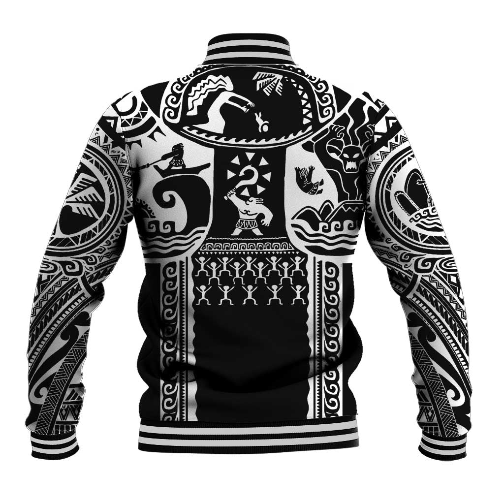 Polynesia Maui Tattoo Inspired Baseball Jacket Black Version LT05 - Polynesian Pride