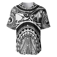 Polynesia Maui Tattoo Inspired Baseball Jersey Black Version