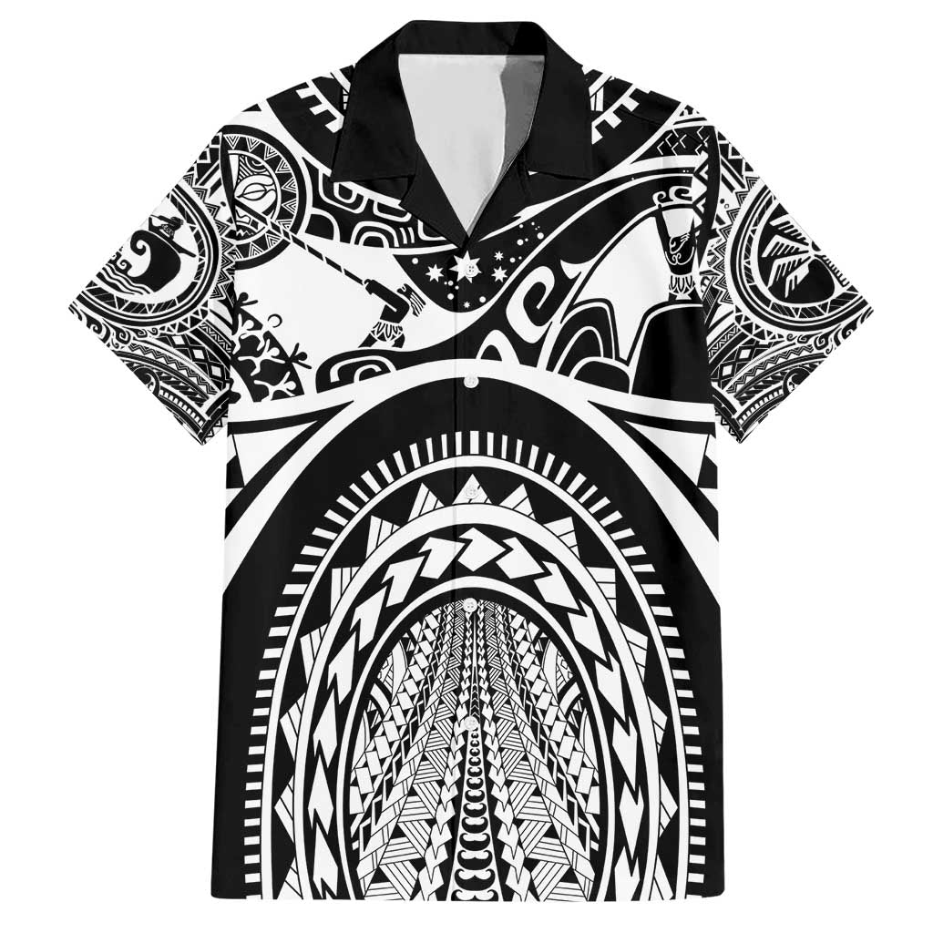 Polynesia Maui Tattoo Inspired Hawaiian Shirt Black Version LT05 Black - Polynesian Pride