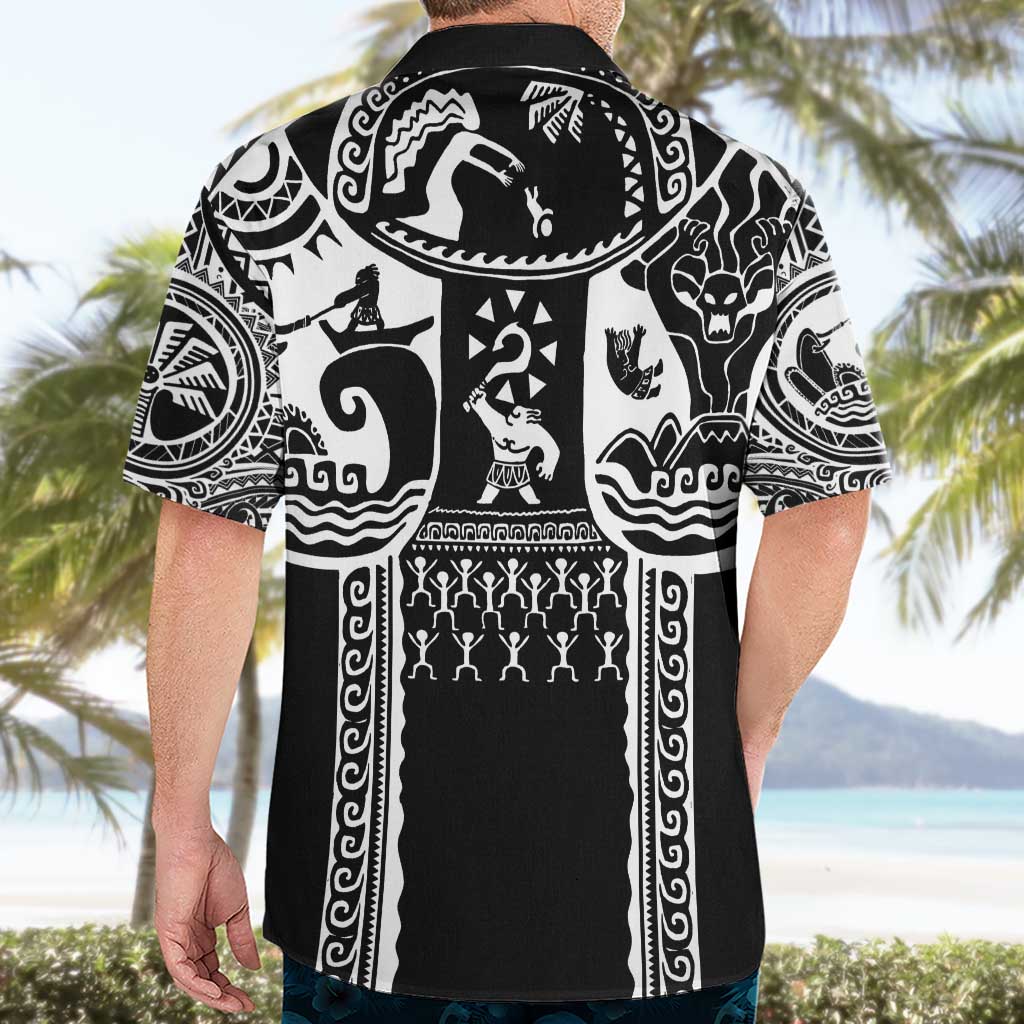 Polynesia Maui Tattoo Inspired Hawaiian Shirt Black Version LT05 - Polynesian Pride