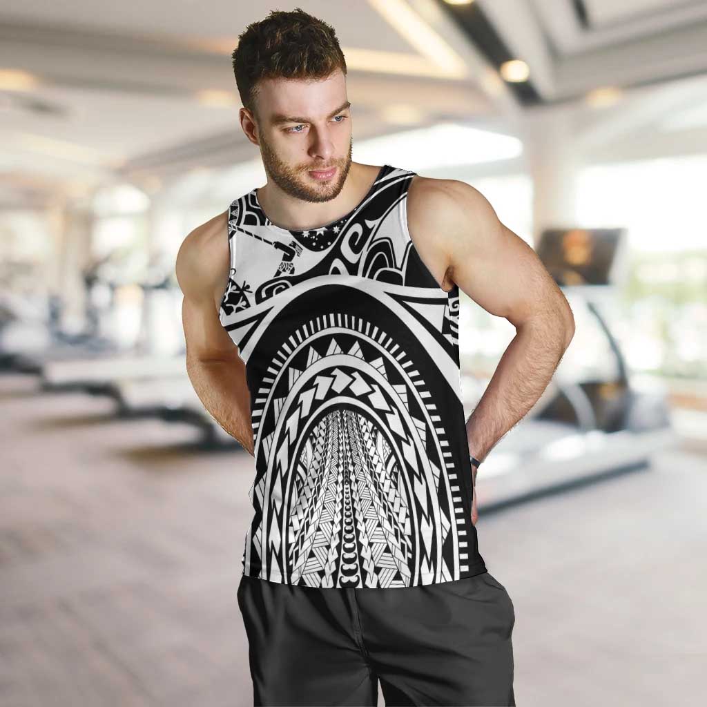 Polynesia Maui Tattoo Inspired Men Tank Top Black Version LT05 Black - Polynesian Pride