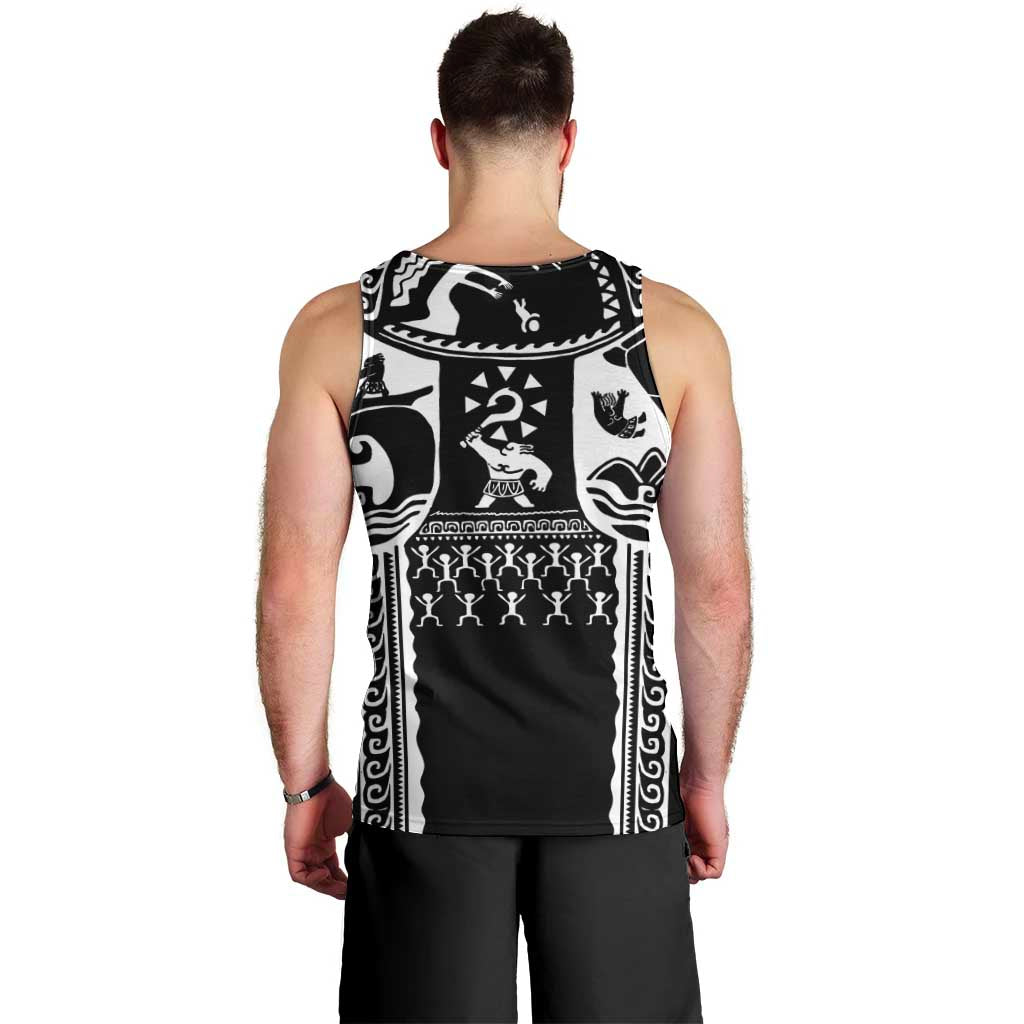 Polynesia Maui Tattoo Inspired Men Tank Top Black Version LT05 - Polynesian Pride