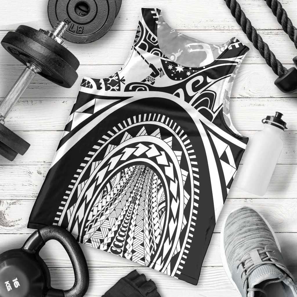 Polynesia Maui Tattoo Inspired Men Tank Top Black Version LT05 - Polynesian Pride