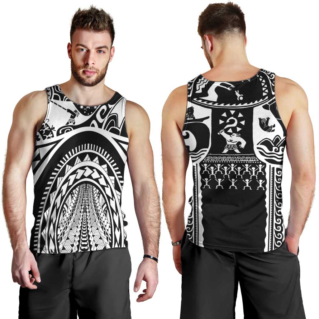 Polynesia Maui Tattoo Inspired Men Tank Top Black Version LT05 - Polynesian Pride