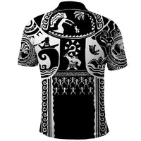 Polynesia Maui Tattoo Inspired Polo Shirt Black Version