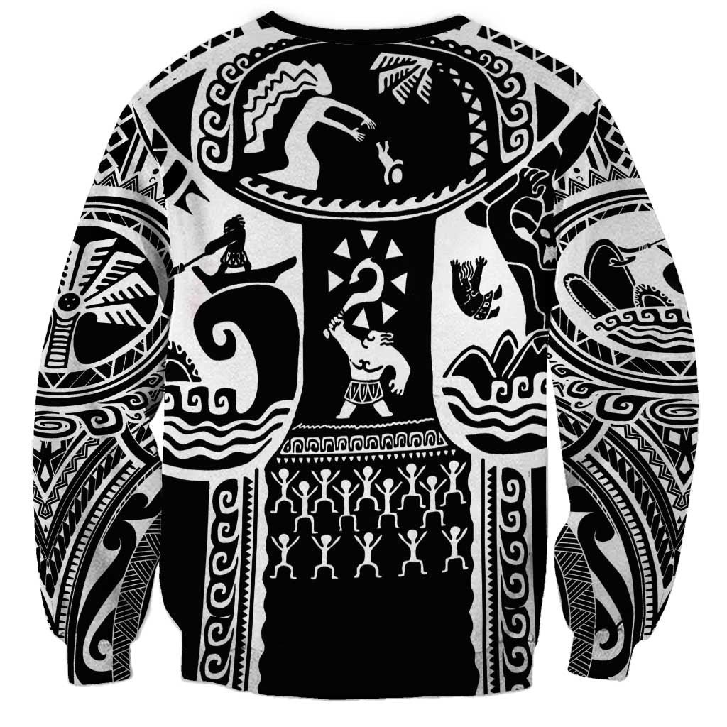 Polynesia Maui Tattoo Inspired Sweatshirt Black Version LT05 - Polynesian Pride