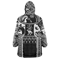 Polynesia Maui Tattoo Inspired Wearable Blanket Hoodie Black Version LT05 - Polynesian Pride