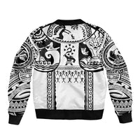 Polynesia Maui Tattoo Inspired Bomber Jacket White Version