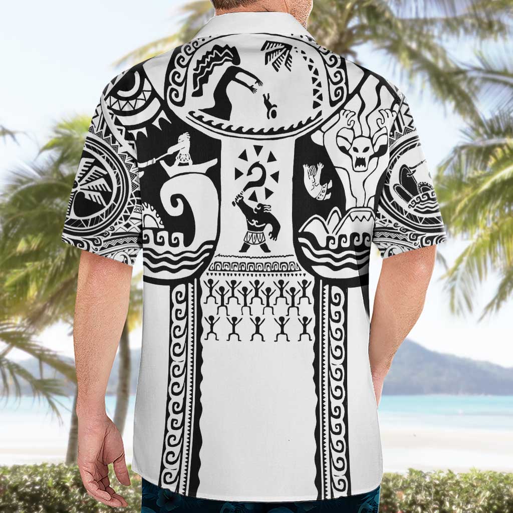 Polynesia Maui Tattoo Inspired Hawaiian Shirt White Version LT05 - Polynesian Pride