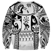 Polynesia Maui Tattoo Inspired Sweatshirt White Version LT05 - Polynesian Pride