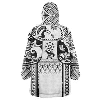 Polynesia Maui Tattoo Inspired Wearable Blanket Hoodie White Version LT05 - Polynesian Pride