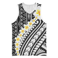 Black Vintage Tonga Ngatu Pattern With Plumeria Basketball Jersey LT05 Unisex Black - Polynesian Pride