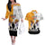 Australia And New Zealand ANZAC Day Couples Matching Off The Shoulder Long Sleeve Dress and Hawaiian Shirt Lest We Forget LT05 Yellow - Polynesian Pride