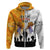 Australia And New Zealand ANZAC Day Hoodie Lest We Forget LT05 Zip Hoodie Yellow - Polynesian Pride