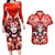 Hawaii Goddess Of Fire Madame Pele Couples Matching Long Sleeve Bodycon Dress and Hawaiian Shirt Polynesian Style LT05 Red - Polynesian Pride