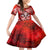 Hawaii Goddess Of Fire Madame Pele Family Matching Puletasi and Hawaiian Shirt Polynesian Style LT05 Daughter's Dress Red - Polynesian Pride