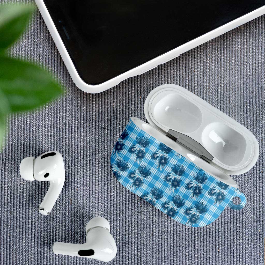 Blue Palaka Hawaii AirPods Case Hawaiian Lehua Blossoms LT05 - Polynesian Pride