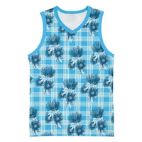 Blue Palaka Hawaii Basketball Jersey Hawaiian Lehua Blossoms LT05 Unisex Blue - Polynesian Pride