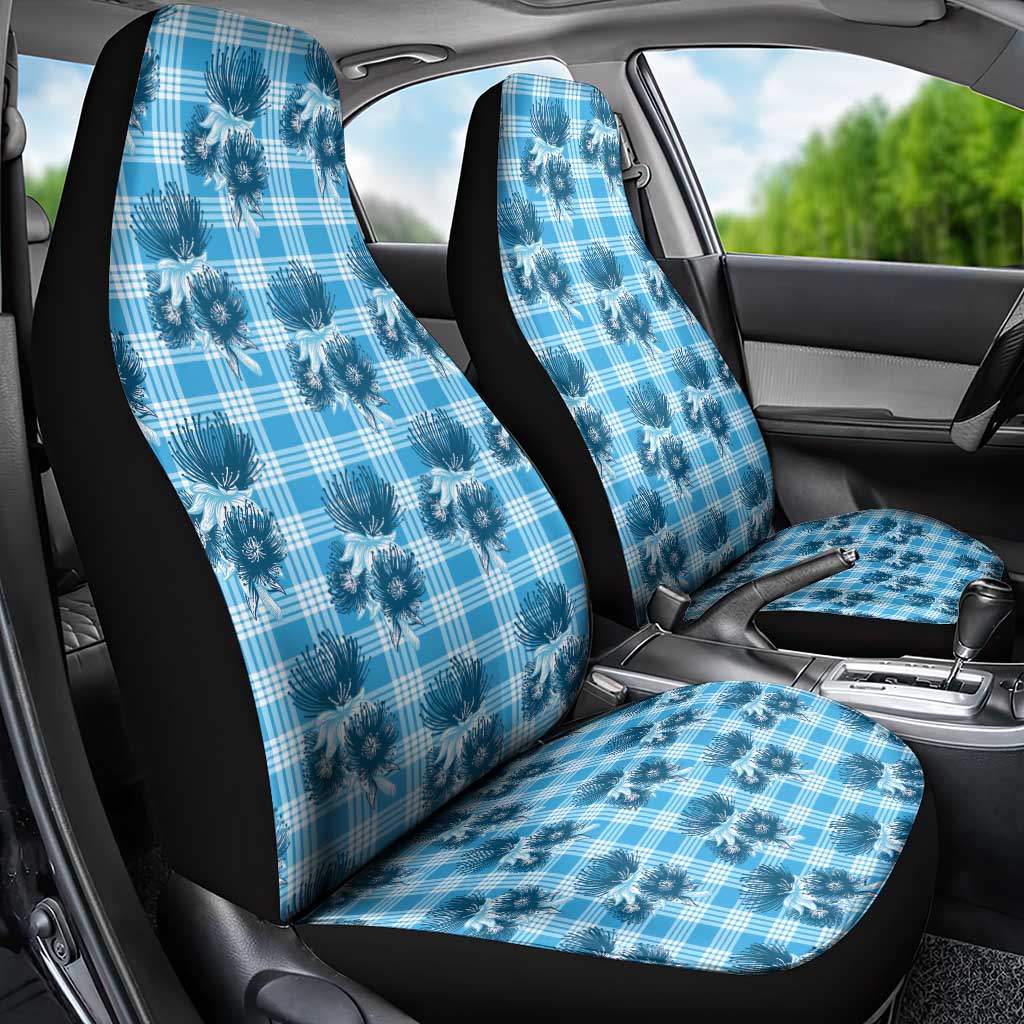 Blue Palaka Hawaii Car Seat Cover Hawaiian Lehua Blossoms LT05 - Polynesian Pride