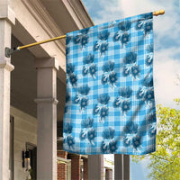 Blue Palaka Hawaii Garden Flag Hawaiian Lehua Blossoms LT05 House Flag Blue - Polynesian Pride