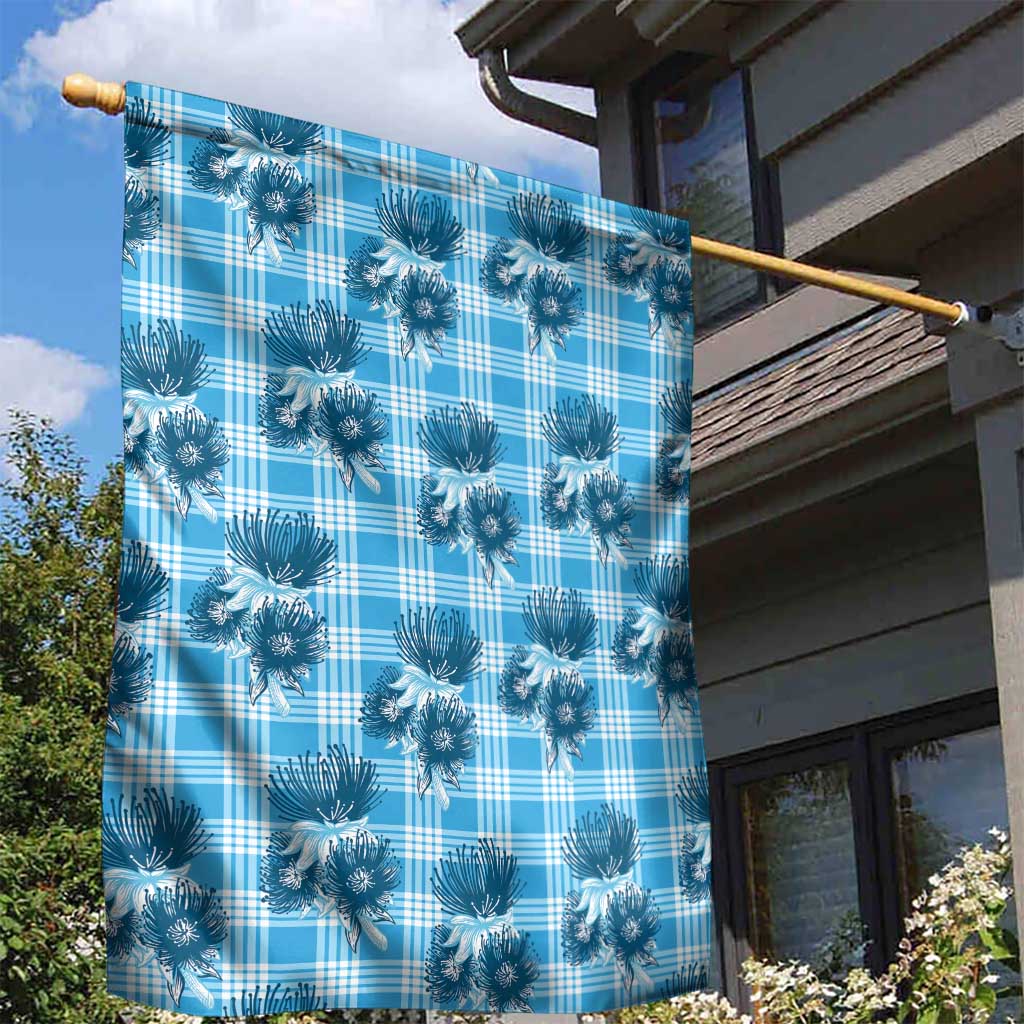 Blue Palaka Hawaii Garden Flag Hawaiian Lehua Blossoms LT05 - Polynesian Pride
