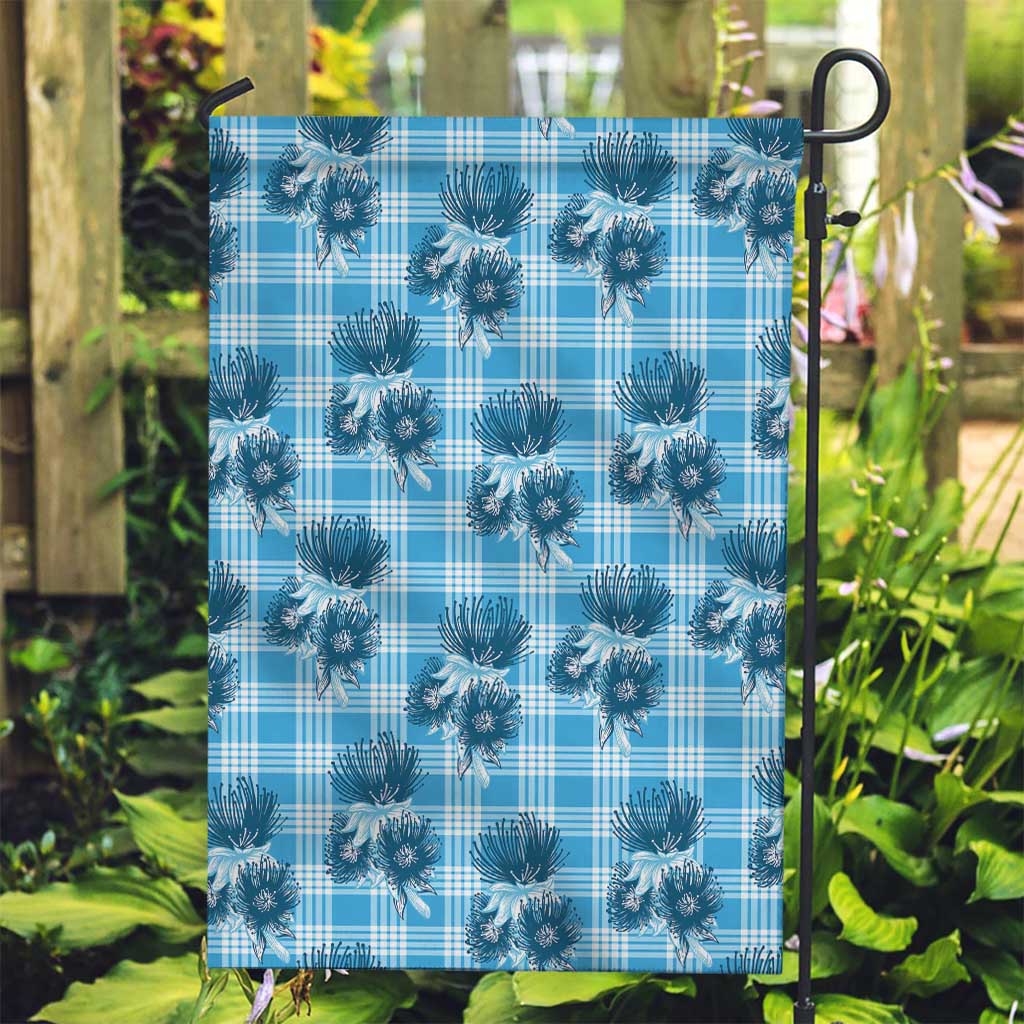 Blue Palaka Hawaii Garden Flag Hawaiian Lehua Blossoms LT05 Garden Flag Blue - Polynesian Pride