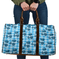 Blue Palaka Hawaii Travel Bag Hawaiian Lehua Blossoms LT05 Blue - Polynesian Pride