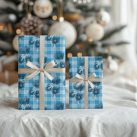 Blue Palaka Hawaii Wrapping Paper Hawaiian Lehua Blossoms LT05 - Polynesian Pride