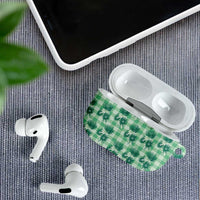 Green Palaka Hawaii AirPods Case Hawaiian Lehua Blossoms