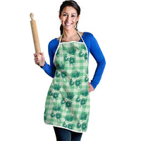 Green Palaka Hawaii Apron Hawaiian Lehua Blossoms LT05 - Polynesian Pride
