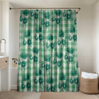 Green Palaka Hawaii Bathroom Set Hawaiian Lehua Blossoms