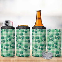 Green Palaka Hawaii 4 in 1 Can Cooler Tumbler Hawaiian Lehua Blossoms LT05 - Polynesian Pride