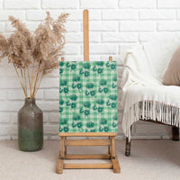 Green Palaka Hawaii Canvas Wall Art Hawaiian Lehua Blossoms LT05 - Polynesian Pride