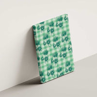 Green Palaka Hawaii Canvas Wall Art Hawaiian Lehua Blossoms LT05 - Polynesian Pride